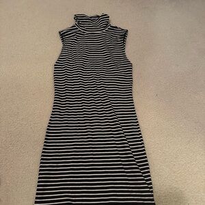Forever 21 Black and White Striped Mini Dress